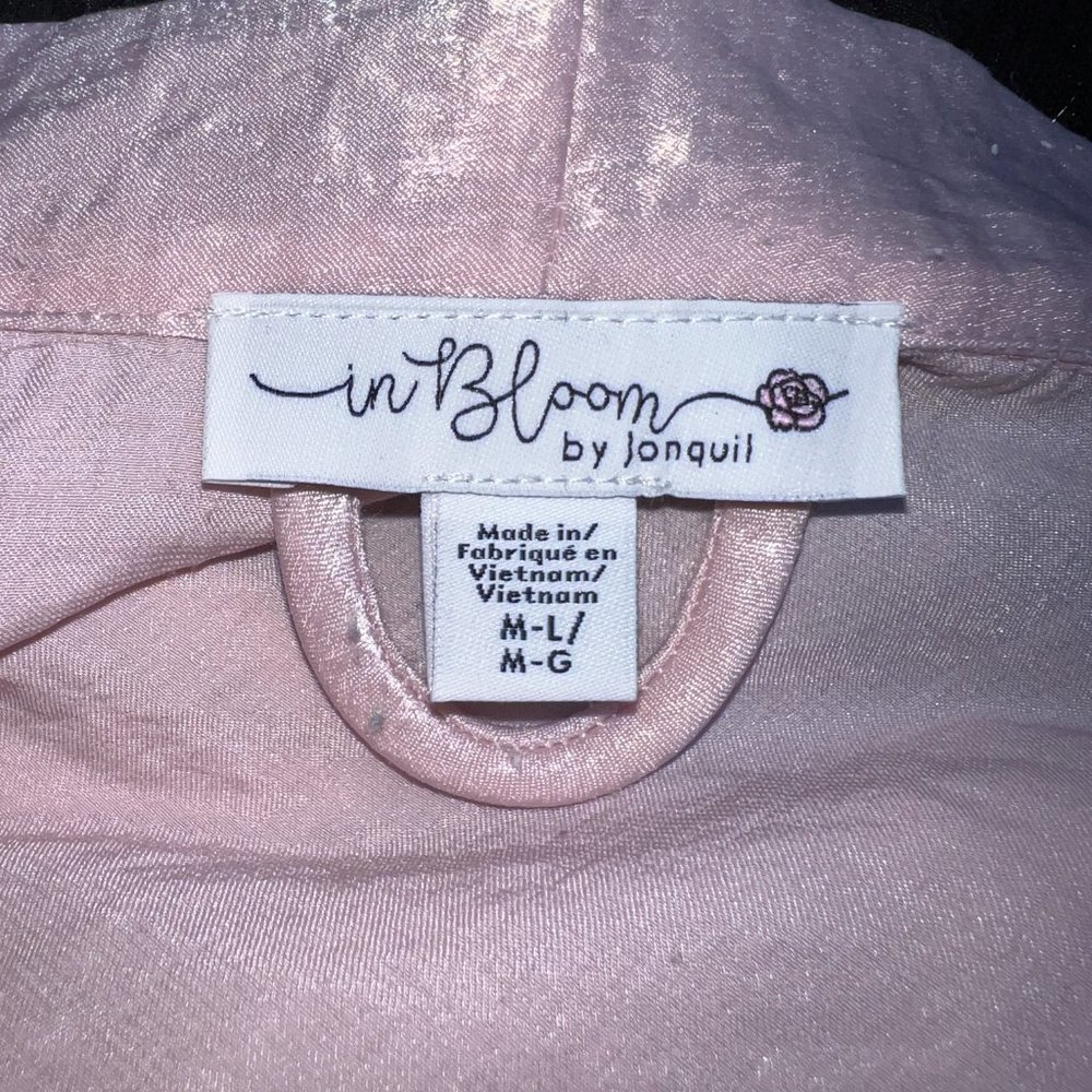 In Bloom Pink Satin Robe Size M/L - Picture 7 of 7